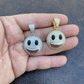 Smiley Face Emoji Iced Out Gold Pendant  customdiamjewel   