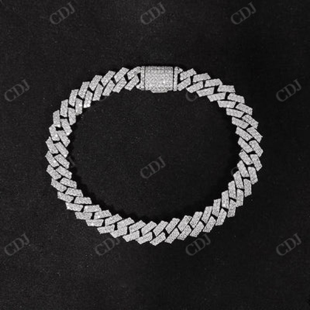 Hip Hop Cuban Link Iced Out Diamond Bracelet  CustomDiamJewel   