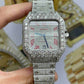 Bust Down Cartier Santos Moissanite Watch  customdiamjewel   