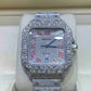 Bust Down Cartier Santos Moissanite Watch  customdiamjewel   