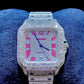 Bust Down Cartier Santos Moissanite Watch  customdiamjewel   