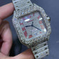 Bust Down Cartier Santos Moissanite Watch  customdiamjewel   