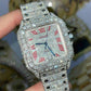 Bust Down Cartier Santos Moissanite Watch  customdiamjewel   