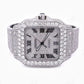 Cartier Santos Fully Diamond Iced Out Watch  customdiamjewel   