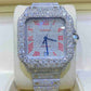 Bust Down Cartier Santos Moissanite Watch  customdiamjewel   