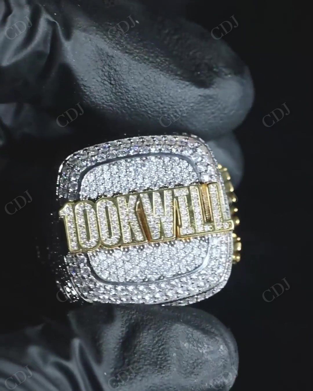 Baguette Diamond Champion Statement Ring hip hop jewelry CustomDiamJewel   