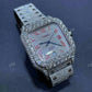 Bust Down Cartier Santos Moissanite Watch  customdiamjewel   