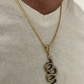 14k Gold Cobra Snake Iced Out Pendant  customdiamjewel   