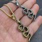 14k Gold Cobra Snake Iced Out Pendant  customdiamjewel   