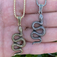 14k Gold Cobra Snake Iced Out Pendant  customdiamjewel   