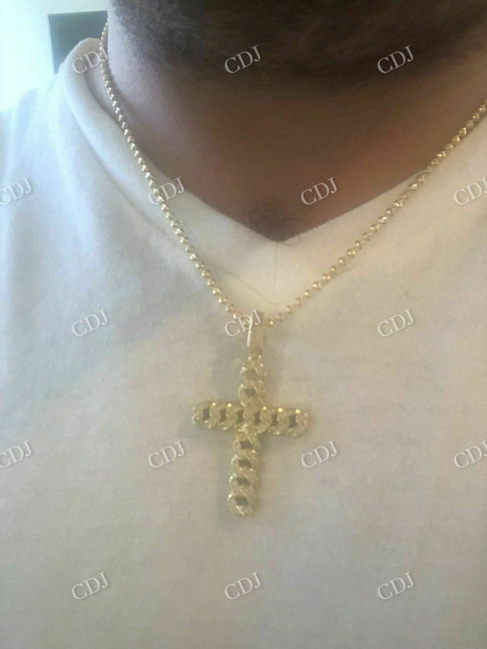 Cuban Link Diamond Cross Hip Hop Pendant  customdiamjewel   