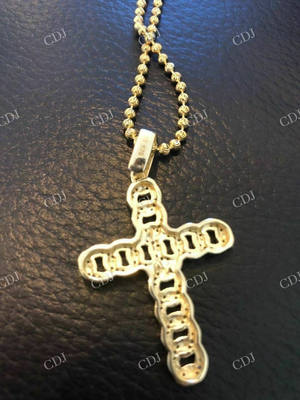 Cuban Link Diamond Cross Hip Hop Pendant  customdiamjewel   