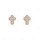 Rose Gold Plated Cross Design Earring hip hop jewelry CustomDiamJewel