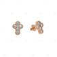 Rose Gold Plated Cross Design Earring hip hop jewelry CustomDiamJewel