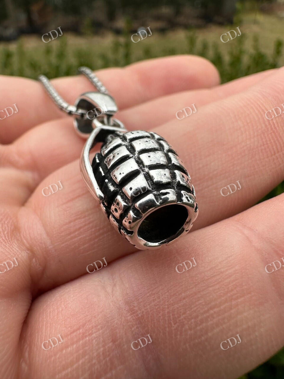 Grenade Bomb Solid 925 Silver Hip Hop Pendant  customdiamjewel   