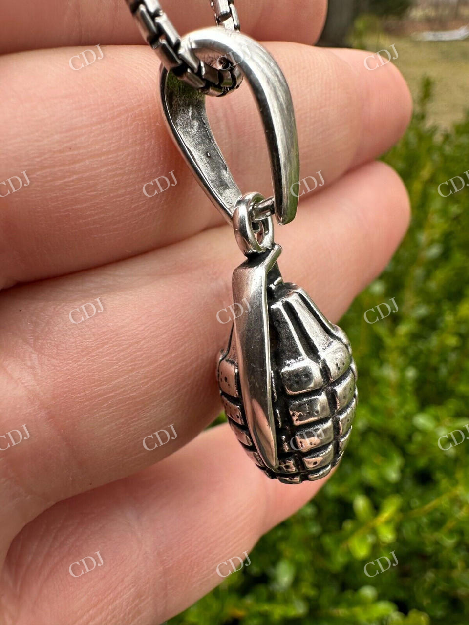 Grenade Bomb Solid 925 Silver Hip Hop Pendant  customdiamjewel   