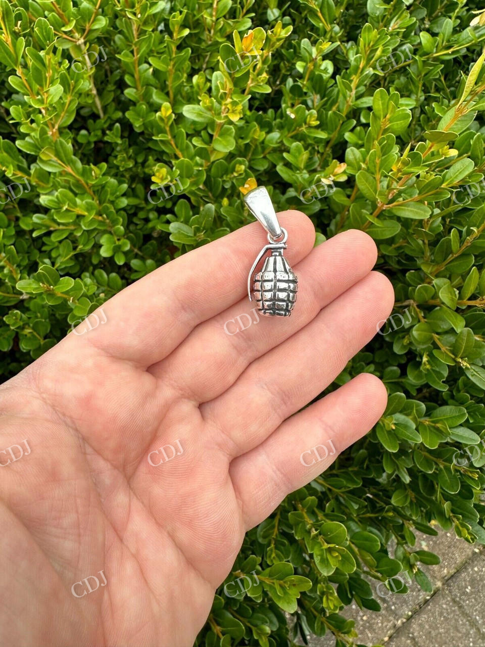 Grenade Bomb Solid 925 Silver Hip Hop Pendant  customdiamjewel   