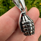 Grenade Bomb Solid 925 Silver Hip Hop Pendant  customdiamjewel   