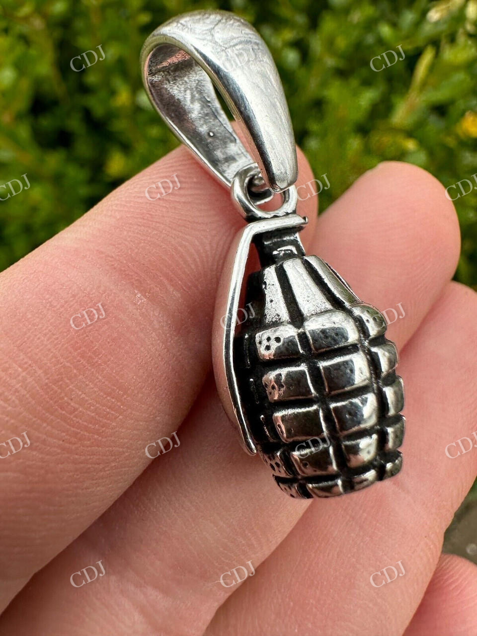 Grenade Bomb Solid 925 Silver Hip Hop Pendant  customdiamjewel   