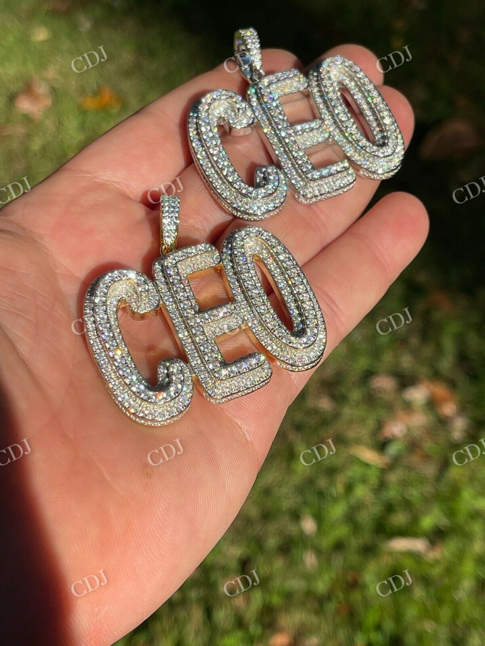 CEO Iced Out Diamond Hip Hop Pendant  customdiamjewel   