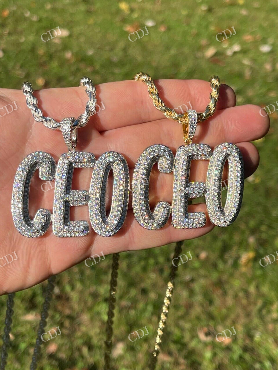 CEO Iced Out Diamond Hip Hop Pendant  customdiamjewel   