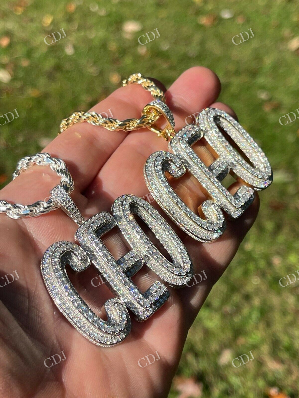 CEO Iced Out Diamond Hip Hop Pendant  customdiamjewel   