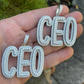 CEO Iced Out Diamond Hip Hop Pendant  customdiamjewel   