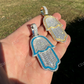 Men's Hamsa Hand Iced Out Diamond Pendant  customdiamjewel   