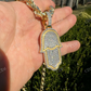 Men's Hamsa Hand Iced Out Diamond Pendant  customdiamjewel   