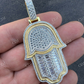 Men's Hamsa Hand Iced Out Diamond Pendant  customdiamjewel   