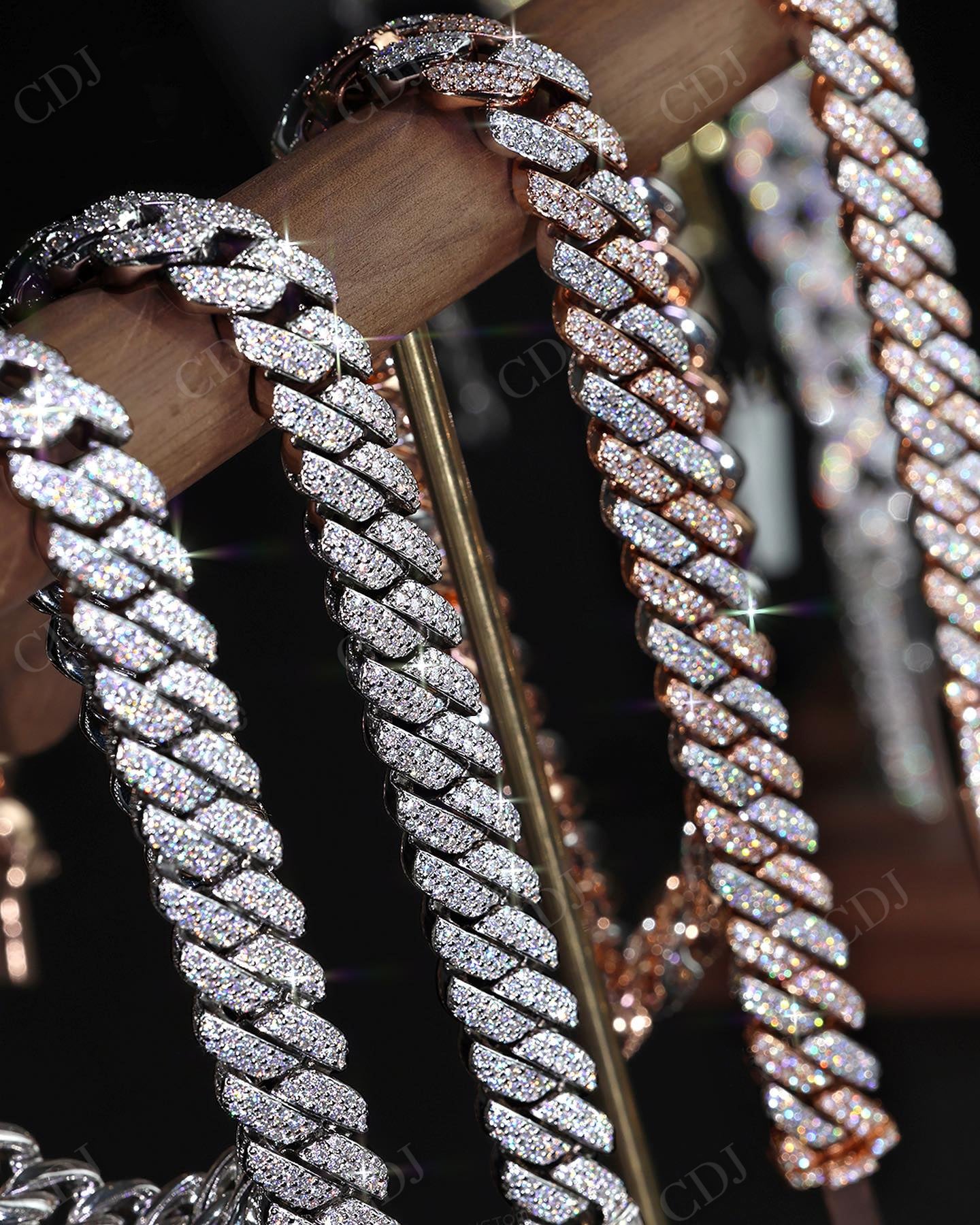 High Quality Iced Out Infinity Link Chain hip hop jewelry CustomDiamJewel   