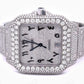 Moissanite Bust Down Arabic Dial Hip Hop Cartier Watch customdiamjewel