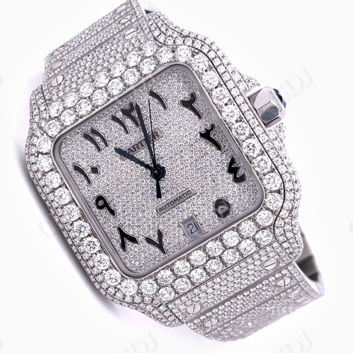 Cartier Fully Diamond Custom Watch  customdiamjewel   