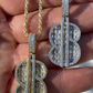 Iced Dollar Sign Baguette Diamond Pendant  customdiamjewel   