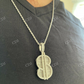 Iced Dollar Sign Baguette Diamond Pendant  customdiamjewel   