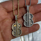 Iced Dollar Sign Baguette Diamond Pendant  customdiamjewel   