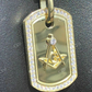 14k Solid Gold Round Diamond Hip Hop Pendant  customdiamjewel   