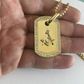 14k Solid Gold Round Diamond Hip Hop Pendant  customdiamjewel   