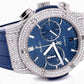 Hublot Custom Diamond Blue Dial Watch  customdiamjewel   