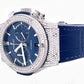 Hublot Custom Diamond Blue Dial Watch  customdiamjewel   