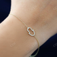 Round Cut Natural Diamond 14K Solid Gold Simple Bracelet  customdiamjewel   