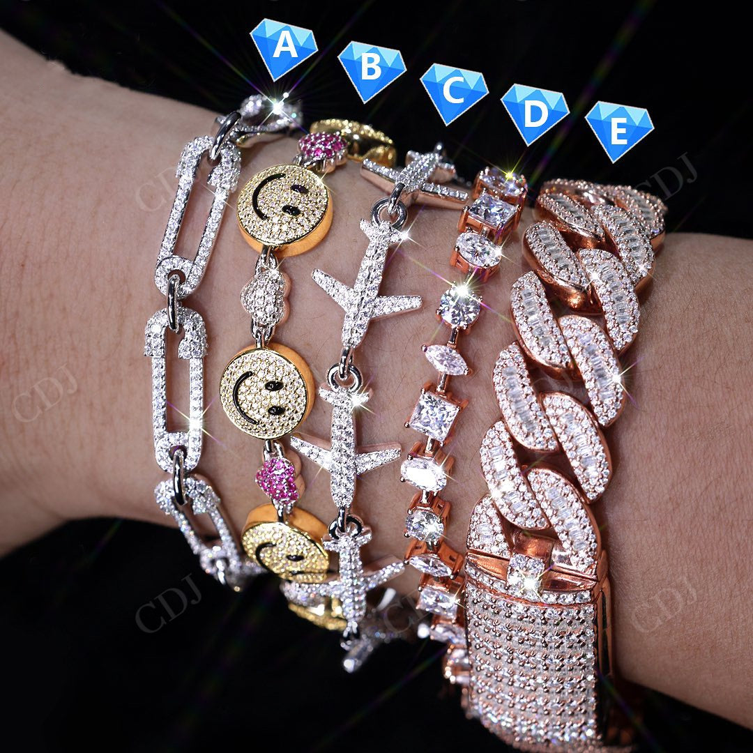 New Design Hip Hop Iced Out Bracelet hip hop jewelry CustomDiamJewel   