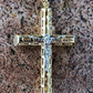 Two Tone Solid Gold Jesus Cross Pendant  customdiamjewel   