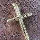 Two Tone Solid Gold Jesus Cross Pendant  customdiamjewel   