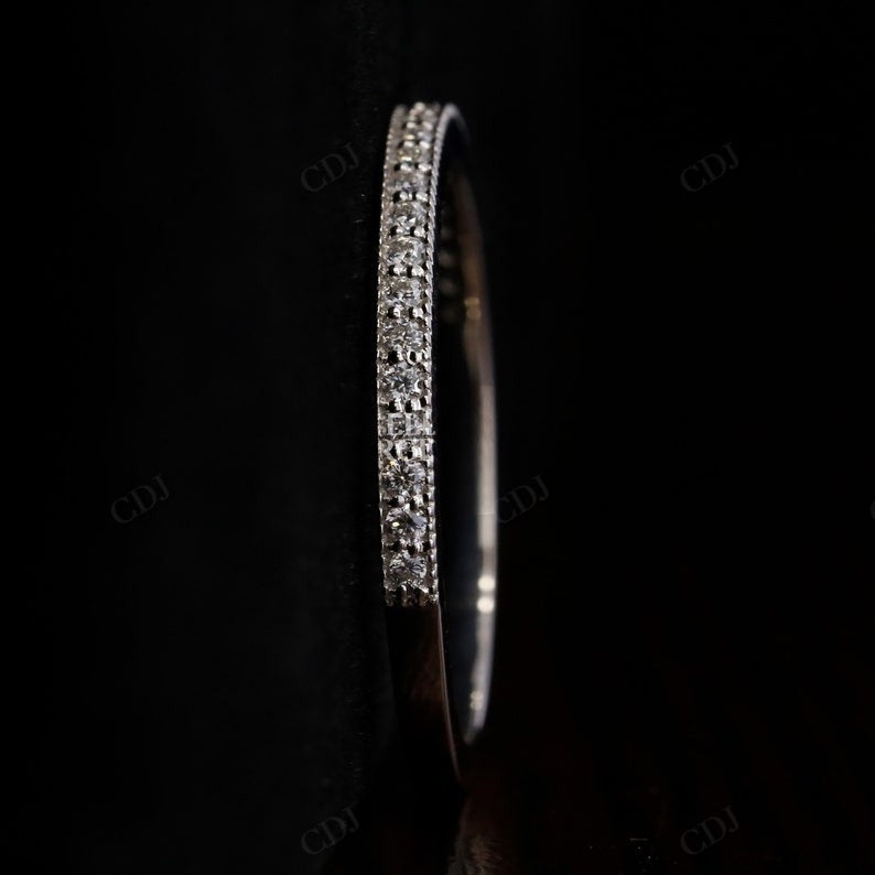 0.30CTW Round Cut Lab Grown Diamond Half Eternity Stacking Band  customdiamjewel   