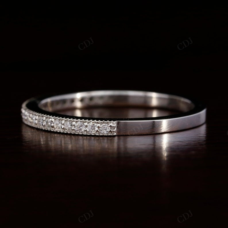 0.30CTW Round Cut Lab Grown Diamond Half Eternity Stacking Band  customdiamjewel   