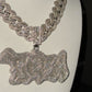 Custom Iced Out Round And Baguette Diamond Silver Necklaces  customdiamjewel   