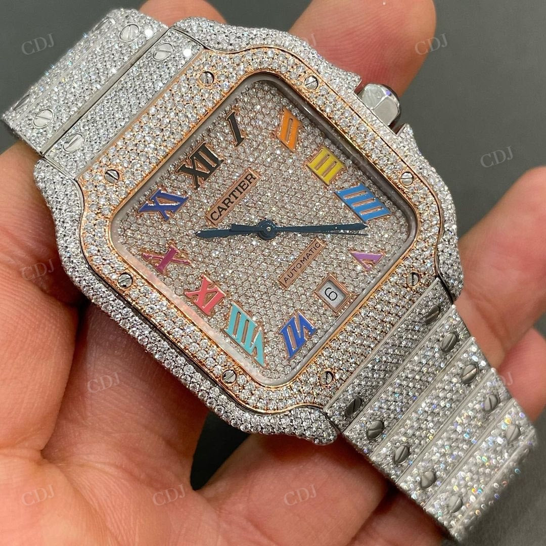 Hip Hop Cartier Custom Diamond Watch  customdiamjewel   