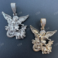 14K Gold Diamond Saint Michael Archangel Pendant  customdiamjewel   