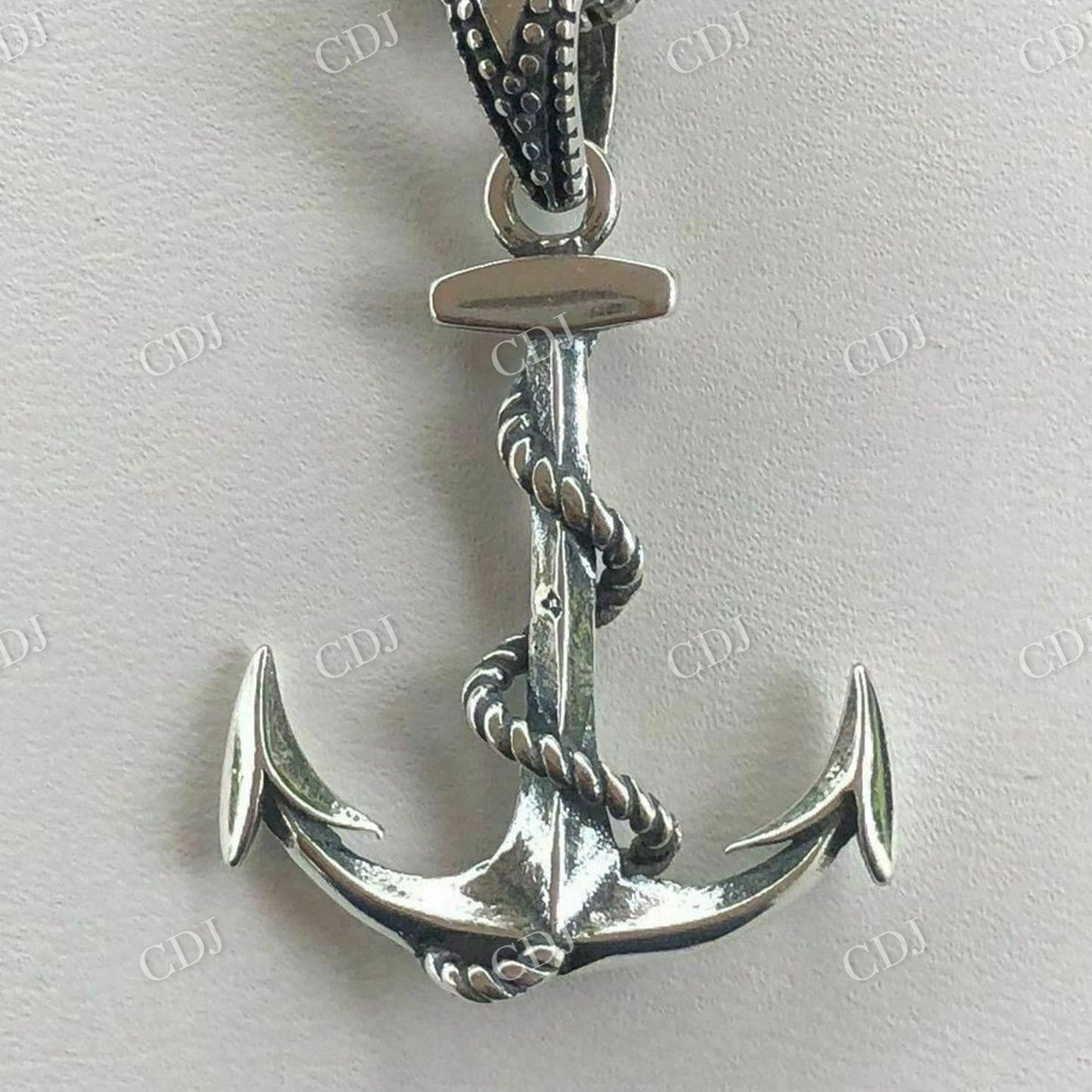 925 Sterling Silver Nautical NAVY Anchor Mens Pendant  customdiamjewel   